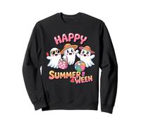 Ghost Watermelon Ice Cream Happy Summerween Halloween Spooky Sudadera