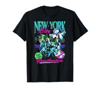 Ghostbusters Ciudad de Nueva York de Neón Retro de los 80 Camiseta