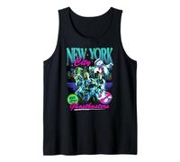Ghostbusters Ciudad de Nueva York de Neón Retro de los 80 Camiseta sin Mangas
