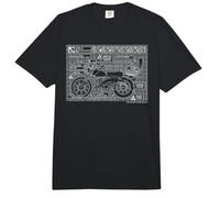 Ghostbusters Ecto-2 Motorcycle Blueprint and Infographic Comfort Colors Adult Heavyweight T-Shirt