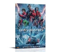 Ghostbusters Frozen EmpireArt - Pintura decorativa impermeable y resistente a las manchas, sala de estar, estudio, cafetería, pintura de pared, instalación gratuita, fácil de limpiar, opción de regalo