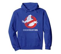 Ghostbusters Logotipo Fantasma Vintage Sudadera con Capucha, Unisex para Adultos, Azul Real, S
