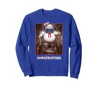 Ghostbusters Póster Cazafantasmas Versus Stay Puft Sudadera, Unisex para Adultos, Azul Real, L
