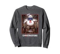 Ghostbusters Póster Cazafantasmas Versus Stay Puft Sudadera, Unisex para Adultos, Jaspeado Oscuro, XXL