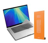 GhostCover FlexType - Protector de teclado prémium para escritura de alto rendimiento, compatible con M4/M3/M2/M1 Pro/Max MacBook Pro 14/16, M4/M3/M2 MacBook Air 13/15, diseño de teclado EU (tintado)