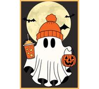 Ghosted but Caffeinated: A Spooky Cute Lined Journal for Coffee Lovers: Funny Ghost-Themed Lined Notebook for Halloween Vibes, Notes, and Daily Writing