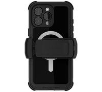 Ghostek Nautical - Funda Impermeable para iPhone 16 Pro MAX con Clip para cinturón, Protector de Pantalla y cámara, Compatible con Apple MagSafe, Funda Resistente (6.9 Pulgadas, Negro)