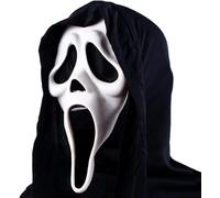 Ghostface Máscara Scream Máscara para Niños Adultos Ghost Face 2024 Halloween Scary Movie Espeluznante Grito Látex Espíritu Cosplay Fantasma para Halloween Fiesta Bar Masquerade