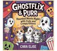 Ghostflix & Purr: Haunted Movie Night with Cute and Creepy Kittens: Cute & Spooky Halloween Coloring Book for Kids, Teens & Cat Lovers | 30 Black-and-White Illustrations (8.5"x8.5")