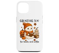 Ghosting You for Coffee and Books Fall Ghost Reading Boojee Carcasa para iPhone 13