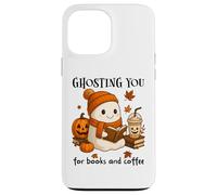Ghosting You for Coffee and Books Fall Ghost Reading Boojee Carcasa para iPhone 13 Pro MAX