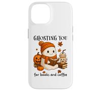 Ghosting You for Coffee and Books Fall Ghost Reading Boojee Carcasa para iPhone 14