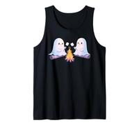 Ghostly Campfire Asar Malvaviscos Halloween Camp Fire Camiseta sin Mangas