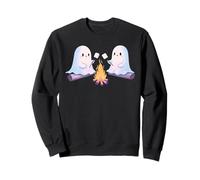 Ghostly Campfire Asar Malvaviscos Halloween Camp Fire Sudadera