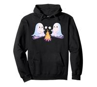 Ghostly Campfire Asar Malvaviscos Halloween Camp Fire Sudadera con Capucha