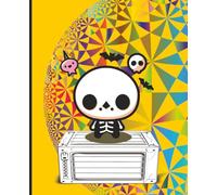 Ghostly Cute (Pre-Halloween) Composition Notebook: College Ruled with Field, 110 pages, 7.5" x 9.25"