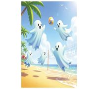 Ghostly Fun in the Sun Summerween Journal: A wide ruled notebook with 100 pages for daily reflections, creative stories, travel plans, spooky summer bucket lists and more!
