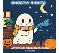 Ghostly Nights: A Cute & Cozy Halloween Coloring Adventure for kids and adults