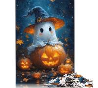 Ghostly Pumpkin Patch Puzzle Imposible,desafío for Adults Juego Educativo 1000 Piezas Obra De Arte De Juego De para Adultos Y Niños A Partir De 12 Años 500pcs (52x38cm)