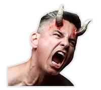 Ghoulish Productions - Cuernos Demoníacos, Línea Aplicaciones, Accesorio de Látex Resistente, Pintada a Mano, Halloween, Desfile de Carnaval, Fiesta de Disfraces, Talla única Adulto.