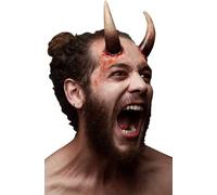 Ghoulish Productions - Cuernos Grandes, Línea Aplicciones, Accesorio de Látex resistente, pintada a mano, Halloween, Desfile de Carnaval, Fiesta de Disfraces, Talla única adulto