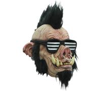 Ghoulish Productions - Máscara Animal Jabalí Punk, Línea Animales, Disfraz de Látex resistente, pintada a mano, Halloween, Terror, Desfile de Carnaval, Fiesta de Disfraces, Talla única adulto