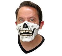 Ghoulish Productions Máscara Calavera Muzzle, Línea Protective Masks, Disfraz de Látex resistente, pintada a mano, Día de los Muertos, Halloween, Desfile de Carnaval, Fiesta de Disfraces, Talla adulto