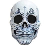 Ghoulish Productions - Máscara Catrina mexicana, Línea Día de los Muertos, Disfraz de Látex resistente, pintada a mano, Halloween, Desfile de Carnaval, Fiesta de Disfraces, Talla única adulto.