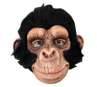 Ghoulish Productions - Máscara Chimpancé George Línea Animales, Disfraz de Látex resistente, pintada a mano, Halloween, Desfile de Carnaval, Fiesta de Disfraces, Talla única adulto.