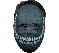 Ghoulish Productions - Máscara Creepy Grinning, Línea Urban Mask, Disfraz de Látex resistente, pintada a mano, Día de los Muertos, Halloween, Desfile de Carnaval, Fiesta de disfraces, Talla adulto.