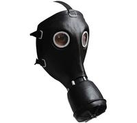 Ghoulish Productions - Máscara de Gas GP-5 (Negra), Línea Gas Mask & Steampunk, Máscara de Látex resistente, pintada a mano, Halloween, Desfile de Carnaval, Fiesta de Disfraces, Talla única adulto.