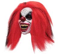 Ghoulish Productions - Máscara de Payaso Reddish, Línea Payasos, Disfraz de Látex resistente, pintada a mano, Halloween, Desfile de Carnaval, Fiesta de Disfraces, Talla única adulto.