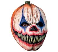 Ghoulish Productions - Máscara Disfraz Payaso Calabaza, Línea Calabazas, Disfraz de Látex resistente, pintada a mano, Halloween, Terror, Desfile de Carnaval, Fiesta de Disfraces, Talla adulto.