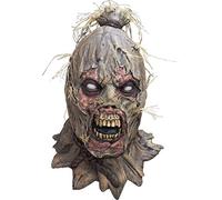 Ghoulish Productions - Máscara Disfraz Scareborn Espantapájaros, Línea Espantapájaros, Disfraz de Látex resistente, pintada a mano, Halloween, Carnaval, Fiesta de Disfraces, Talla única adulto.