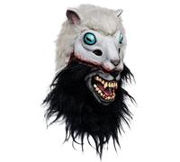 Ghoulish Productions - Máscara Lobo Piel Oveja, Línea Hombres Lobos, Disfraz de Látex resistente, pintada a mano, Halloween, Miedo, Desfile de Carnaval, Fiesta de Disfraces, Talla única adulto