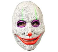 Ghoulish Productions - Máscara Murder Clown Neon Smile, Línea Urban Black Series, Máscara de Látex resistente, pintada a mano, Halloween, Desfile de Carnaval, Fiesta de Disfraces, Talla única adulto