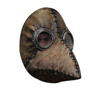 Ghoulish Productions Máscara Plague Doctor Marrón, Gas Mask & Steampunk, Disfraz de Látex resistente, pintada a mano, Halloween, Desfile de Carnaval, Fiesta de Disfraces, cosplay, Talla única adulto