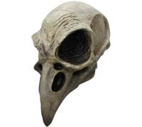 Ghoulish Productions - Máscara Terror Calavera Cuervo, Línea Calavera, Disfraz de Látex Resistente, Pintada a Mano, Halloween, Miedo, Desfile de Carnaval, Fiesta de Disfraces, Talla única Adulto.