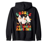 Ghouls Just Wanna Have Fun Grupo Retro Halloween Niñas Mujeres Sudadera con Capucha