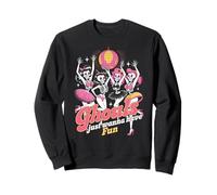 Ghouls Just Wanna Have Fun Pink Retro Skeleton niñas Bailando Sudadera