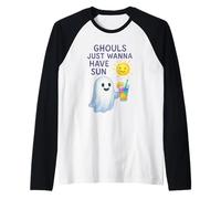 Ghouls Just Wanna Have Sun - Cóctel Sunny Ghost Camiseta Manga Raglan