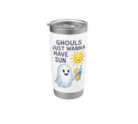 Ghouls Just Wanna Have Sun - Cóctel Sunny Ghost Vaso térmico de acero inoxidable de doble pared