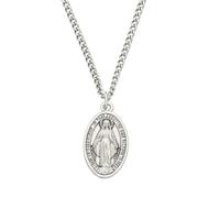 GHPKOTW 1 Collar, Medalla Virgen Milagrosa, Colgante Pequeño, Collar Para Mujeres Hombres, Virgen Milagrosa Original, Medalla De Los Santos Patronos