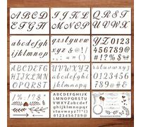 GHPKOTW 12 Piezas Plantilla De Dibujo, Letras Y Números Plantillas Para Manualidades, Plantillas Alfanuméricas De Pintura Para Cuaderno, Pintura En Aerosol, Decoración De Navidad