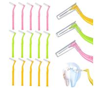 GHPKOTW 15 Unidades Cepillo Interdental Angular, Cepillo Interproximal, Máxima Eficacia, Previene y Elimina la Placa Bacteriana, Cerdas Suaves, Impieza Dental Cuidado Bucal, 3 Tamaños (0.6-1.2mm)