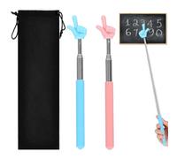GHPKOTW 2 Pcs Puntero Telescópico Extensible,Accesorios para Maestros, Material Didáctico, Puntero Retráctil para Aula, Puntero de Dedo, Suministros de Aula, Educación en el Hogar