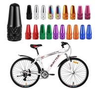 GHPKOTW 20 Tapones De Válvula Presta Para Bicicleta, Tapones De Aluminio Anodizado Multicolor, Estilo Francés, Anti-Polvo, Para Bicicleta De Montaña, Carretera, Ciclismo