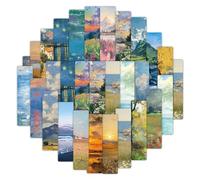 GHPKOTW 24 Piezas Marcadores De Libro De Pintura Al Óleo, Colección De Paisajes Clásicos, Para Estudiantes, Lectura De Novelas, Decoración De Cuadernos