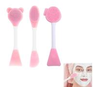 GHPKOTW 3 cepillo de mascarilla de silicona, cepillo exfoliante, cepillo aplicador de limpieza, cepillo de mezcla, herramienta de belleza, para aplicar máscara facial, DIY, suave, doble cara