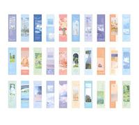 GHPKOTW 30 Piezas, Marcadores de Libro de Pintura al Óleo Impresionista, Colección Clásica Monet, Materiales para Diario y Arte, Regalos para Amantes de la Lectura, Estudiantes, Maestros